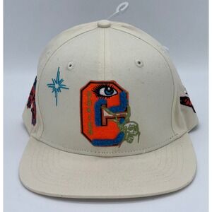 Cookies SF Kill The Past Snapback Hat Cream Embroidered Butterfly Skull Cap OS